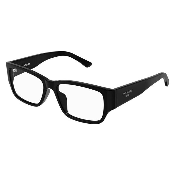 New Authentic  BALENCIAGA Black Square BB0373OK 001 Glasses Women - Picture 1 of 5